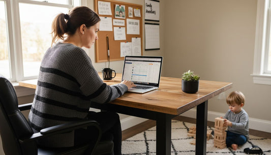 single mom home office